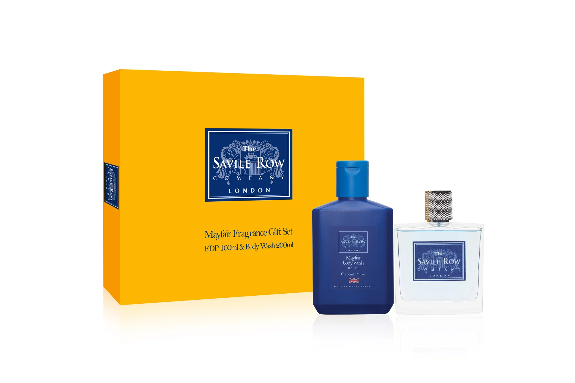 The Savile Row Mayfair gift set: eau de parfum and body wash in a presentation box